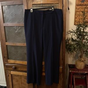 Talbots Navy Easy Travel Wide Leg Pants 16 WP NWT